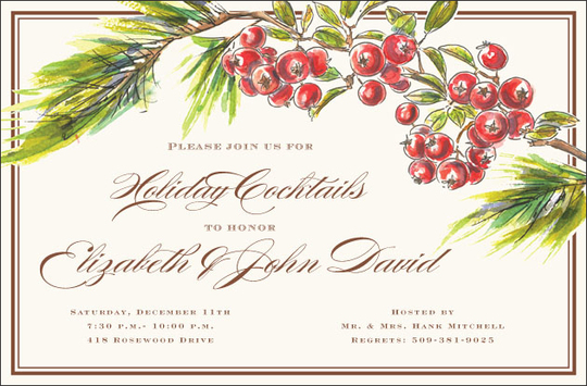 Berry Boughs Invitations